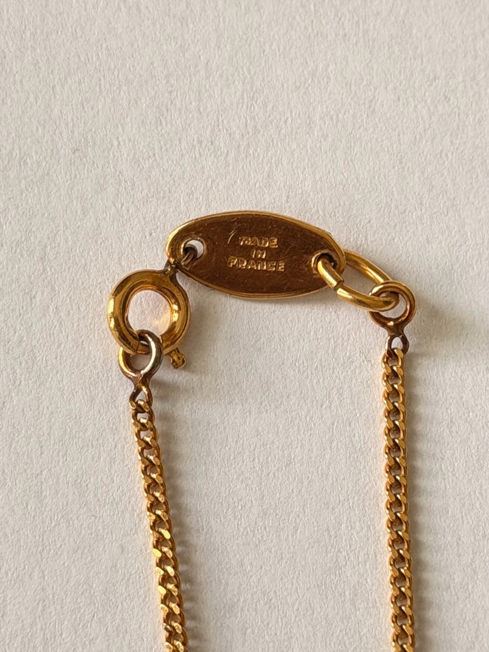 Authentic Chanel Gold CC Logo Crystal Pendant Necklace (7.5 inch drop) - Picture 7 of 8